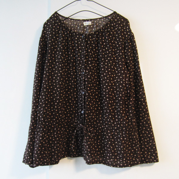 美品 Sent Merry スモッグブラウス ブラウン拍卖