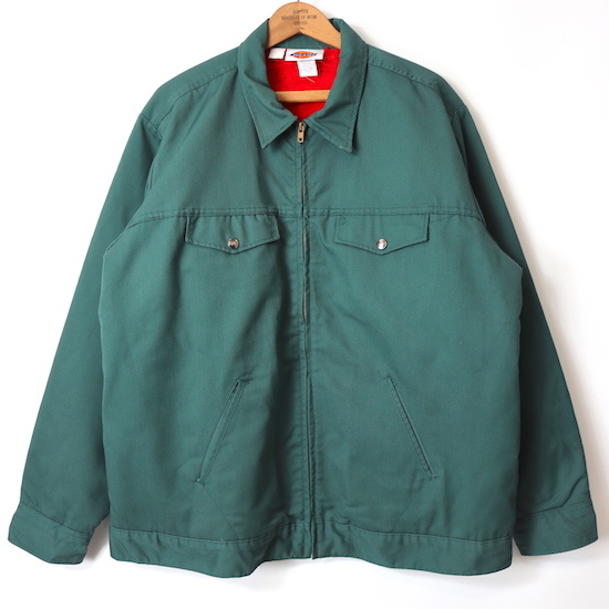 80s Dickies ディッキーズ 裏ボア フルジップ コットン ワークジャケット(メンズ XL程)グレー ヴィンテージ拍卖