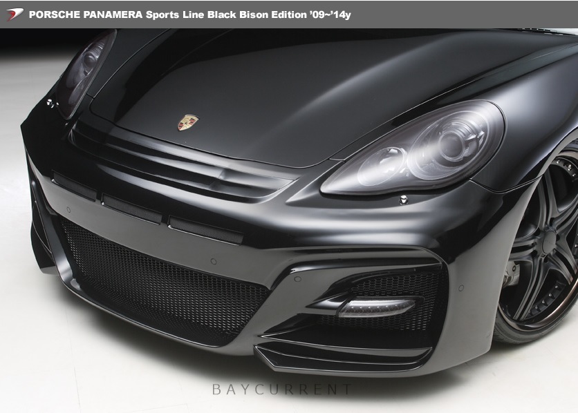 【WALD Sports -Line BlackBison-Edtion】 ポルシェ 09y~14y パナメーラ 970 フロントバンパースポイラー 997LEDVer ブラックバイソン拍卖