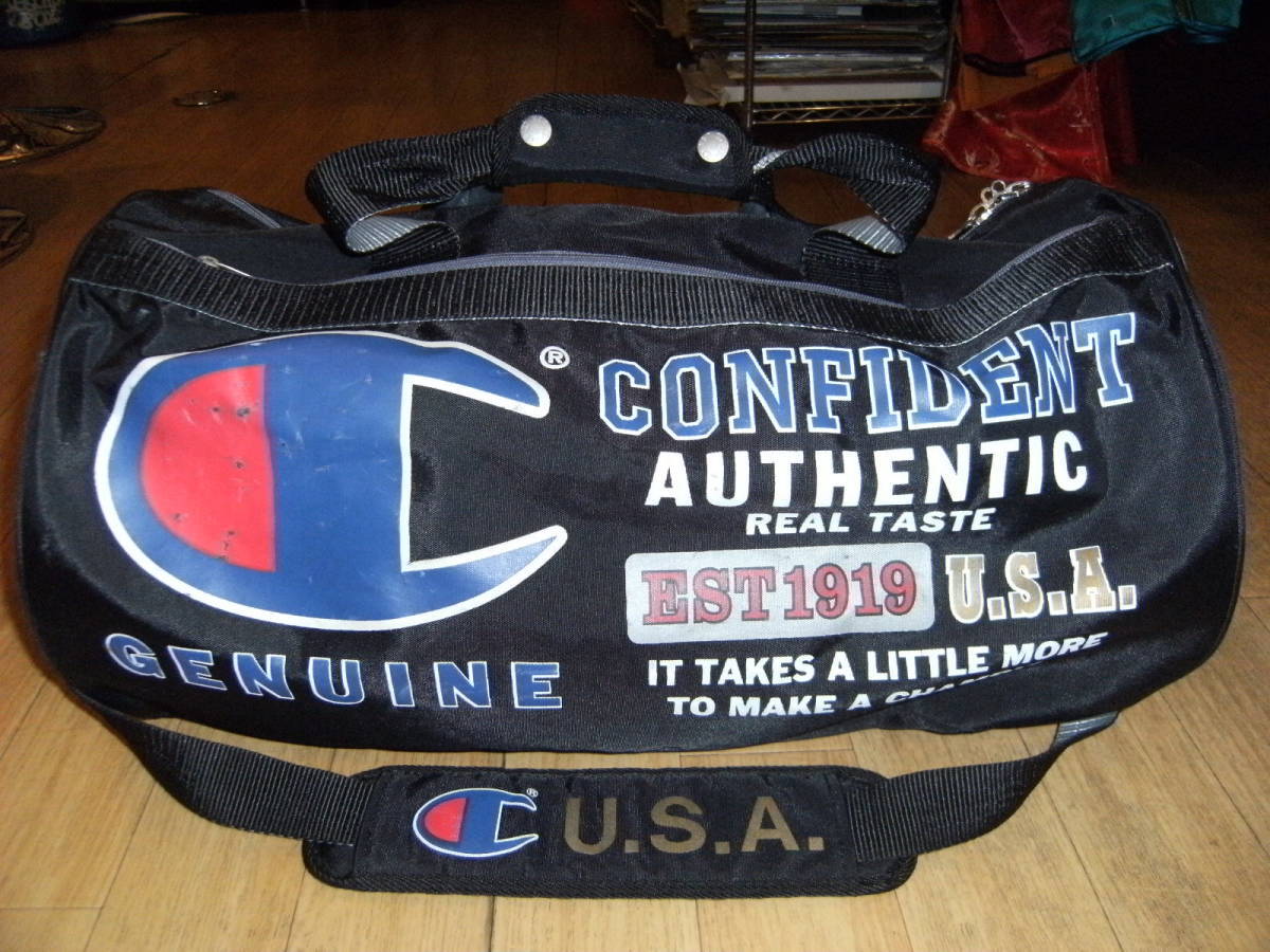 昭和レトロ★90年代★ACE製品★当時物★USA CHAMPION チャンピオン ボストンバック★野球 サッカー ラグビー バスケットボール テニス 柔道拍卖