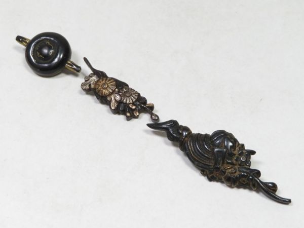 【4895】刀装具 赤銅 目貫など 3点(初品・買取品)拍卖