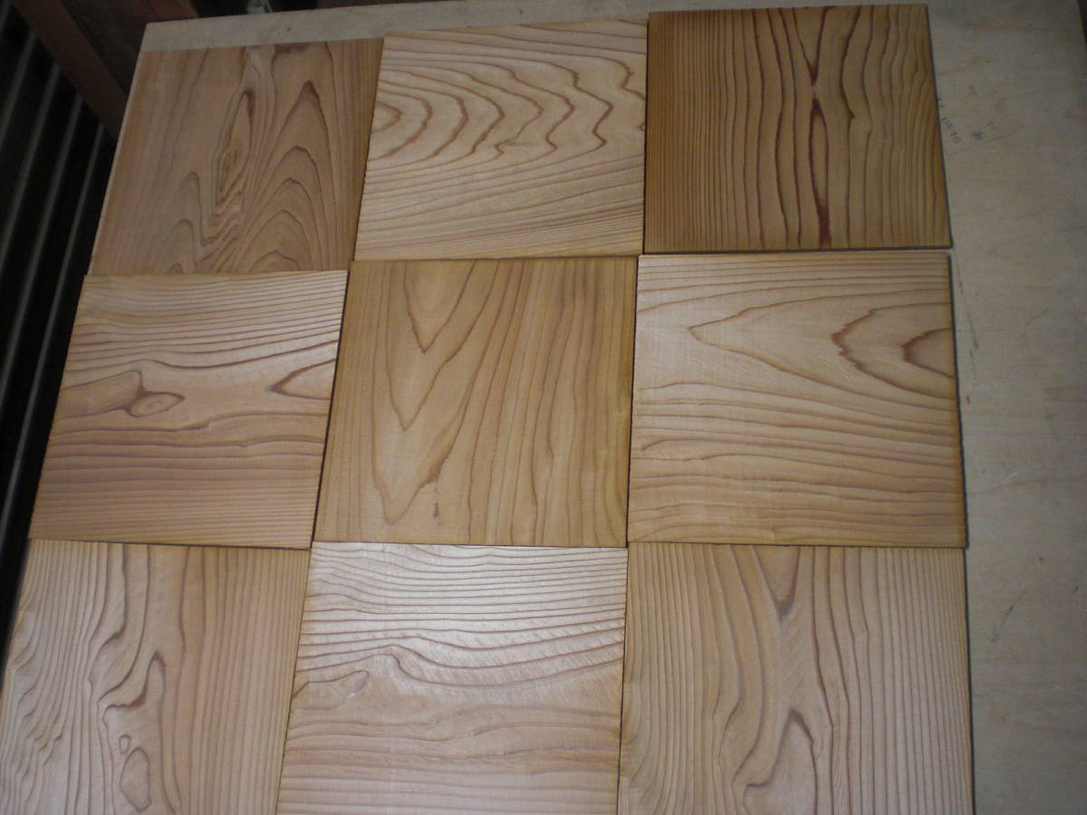 杉板 乾燥材 赤身板 無垢 天井板 9枚口 約270×270×7 工作 工芸に①拍卖
