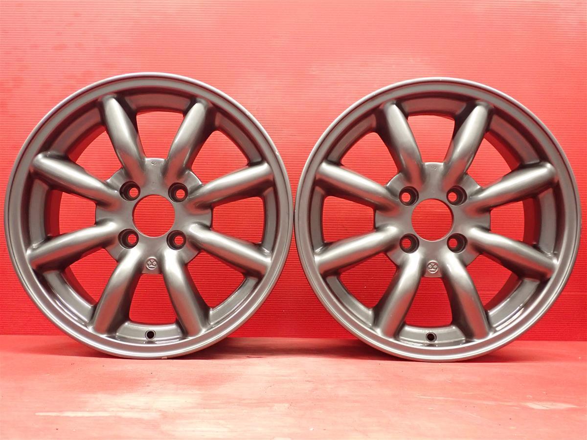 2本 社外 ホイール ワタナベ 8スポーク ★ 6J-15 PCD100 4穴 +35 ハブ70 ★ ja15拍卖