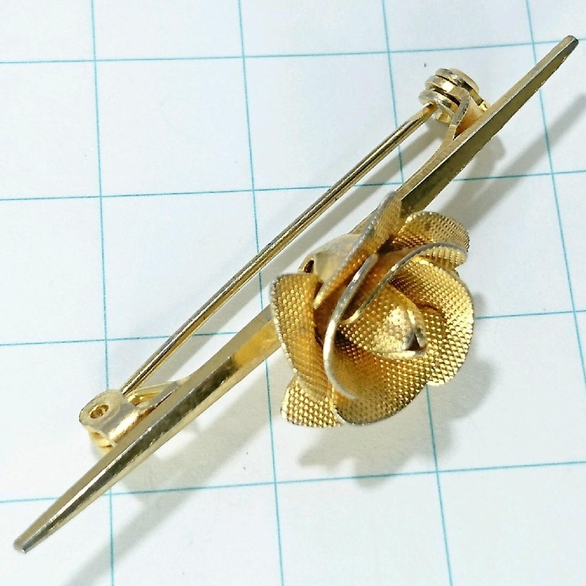 送料無料)ビンテージ☆スティック 薔薇モチーフ☆アンティークブローチ A15105拍卖