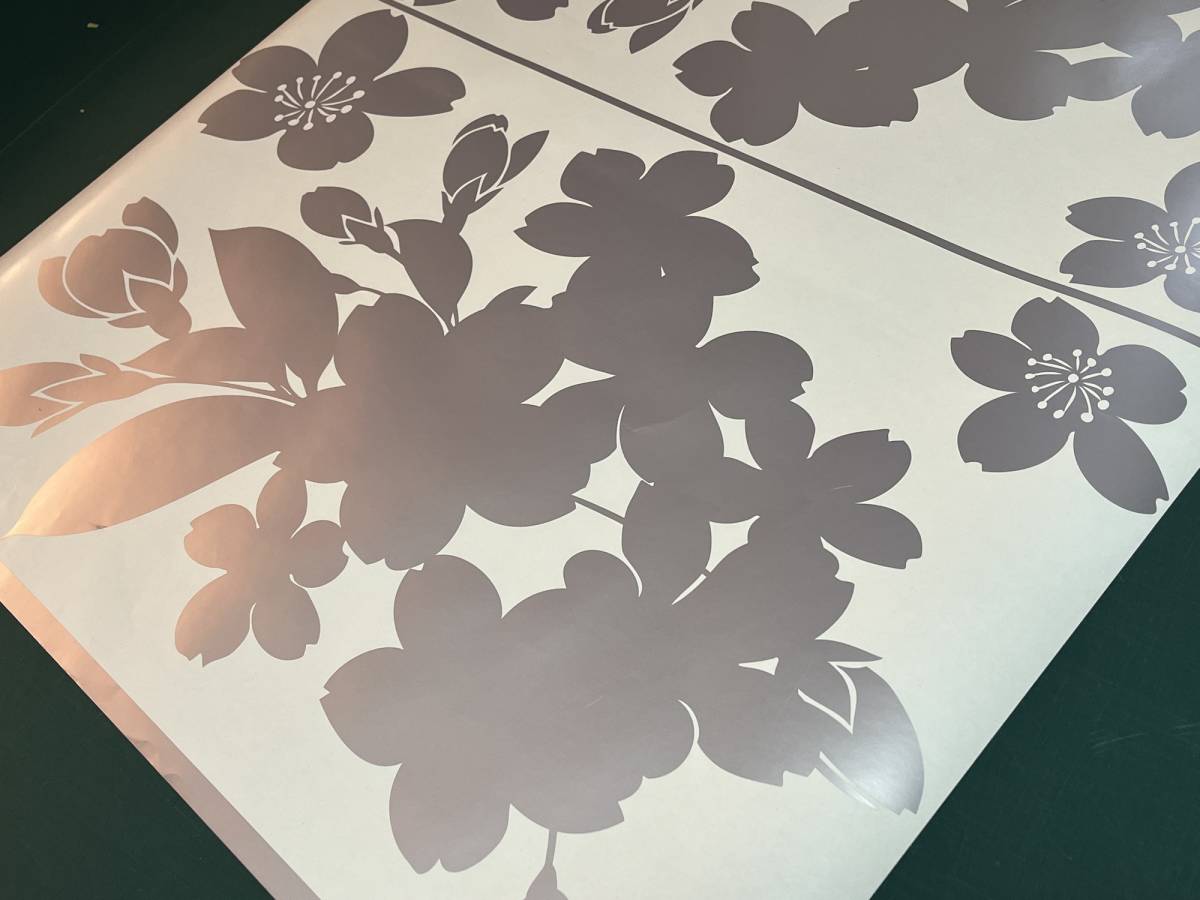 【マットシルバー】サクラ 花 ステッカー 775mm*480mm 左右セット バイナルグラフィック2拍卖