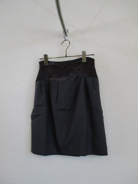 Editionトゥモローランドグレー異素材膝丈スカート(USED)31018)拍卖