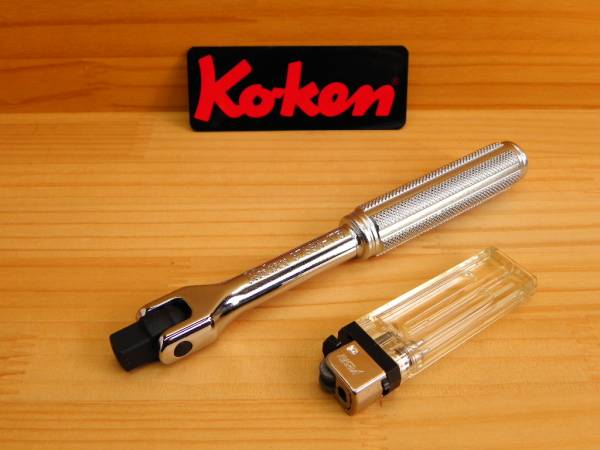 コーケン 3/8(9.5)sq 短い ショート スピンナーハンドル *ローレット *Ko-ken *3768N-175拍卖