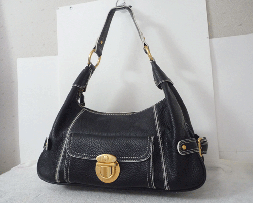 良品 ロペ ROPE' レザー ブラック 黒 ハンドバッグ レディース拍卖