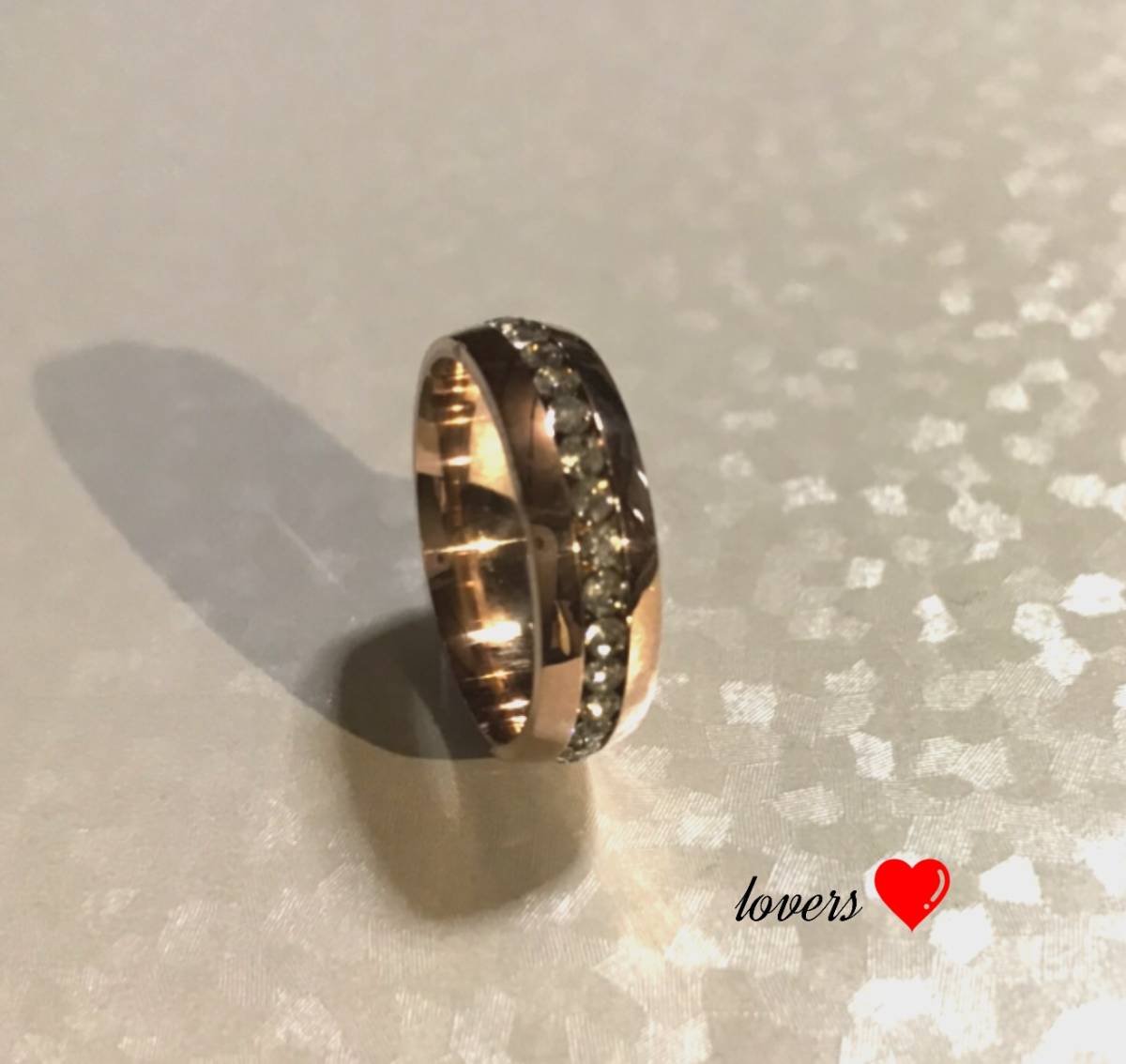 送料無料28号ピンクゴールドスーパーCZダイヤモンドサージカルステンレスフルエタニティリング指輪ガールズレディースボーイズメンズ拍卖