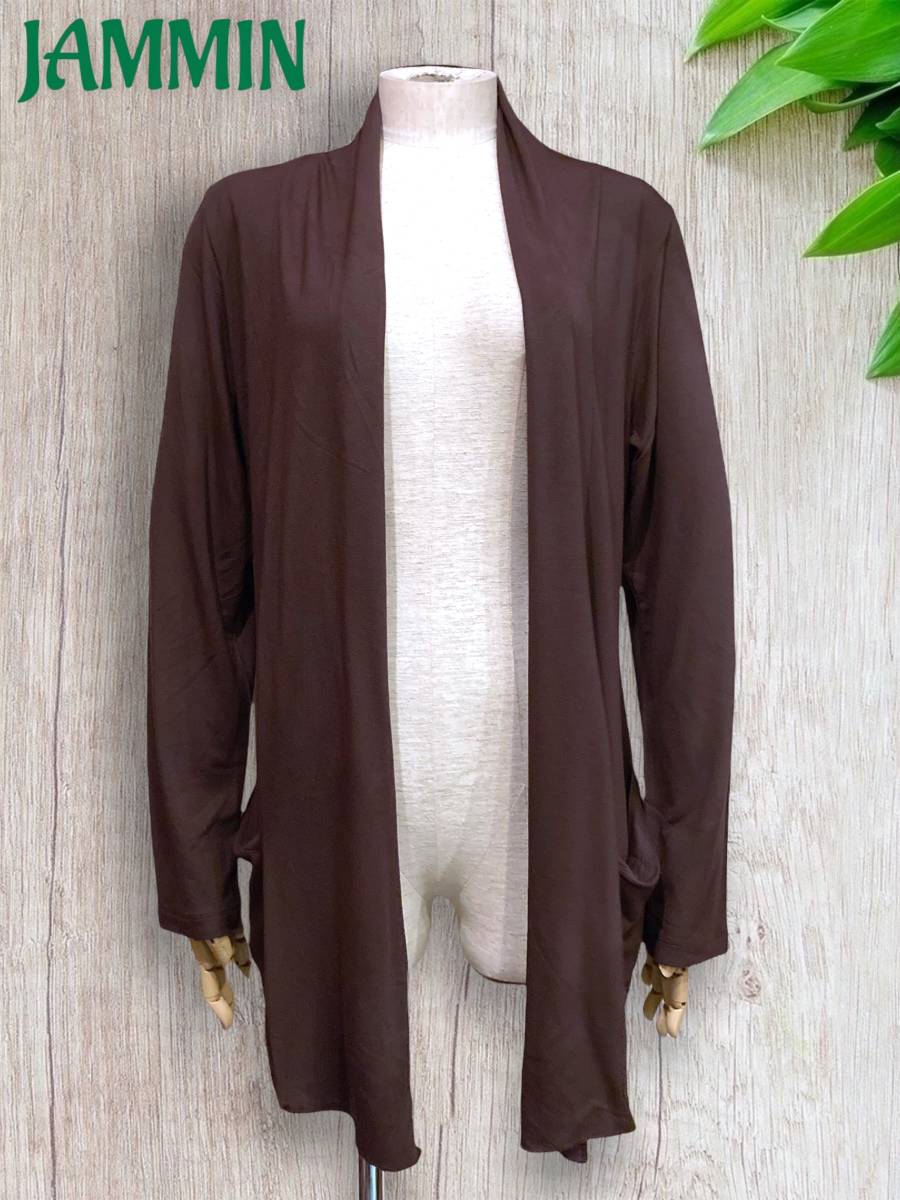 ストレッチカーディガン★スパンデックス★エスニック★ブラウン拍卖