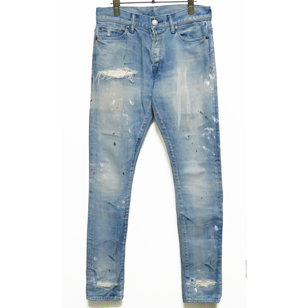 JOHN ELLIOTT The Cast 2 ペンキクラッシュ加工デニムパンツ 28 美品 ジョンエリオット拍卖