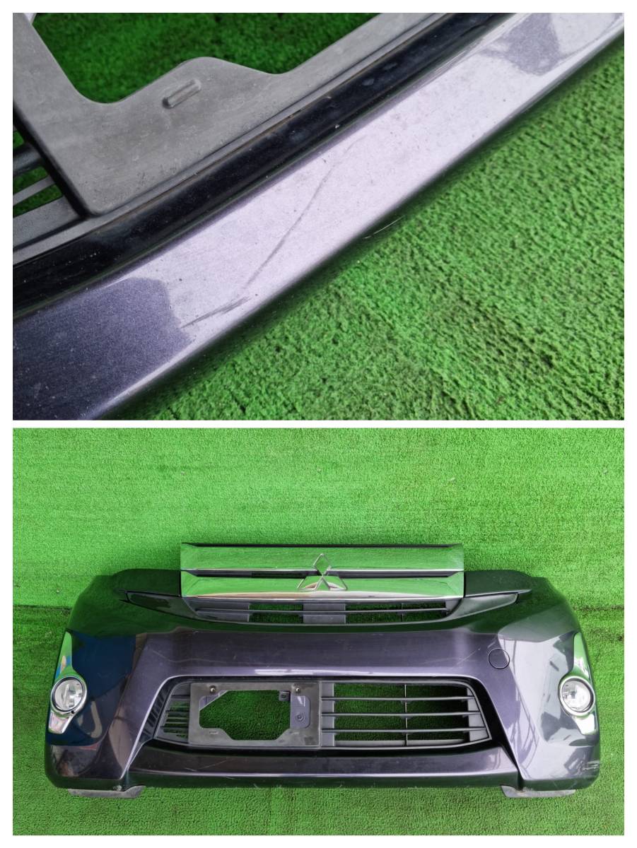 ミツビシ eKカスタム B11W フロントバンパー グリル付き (V09 パープリッシュネイビーパール)拍卖