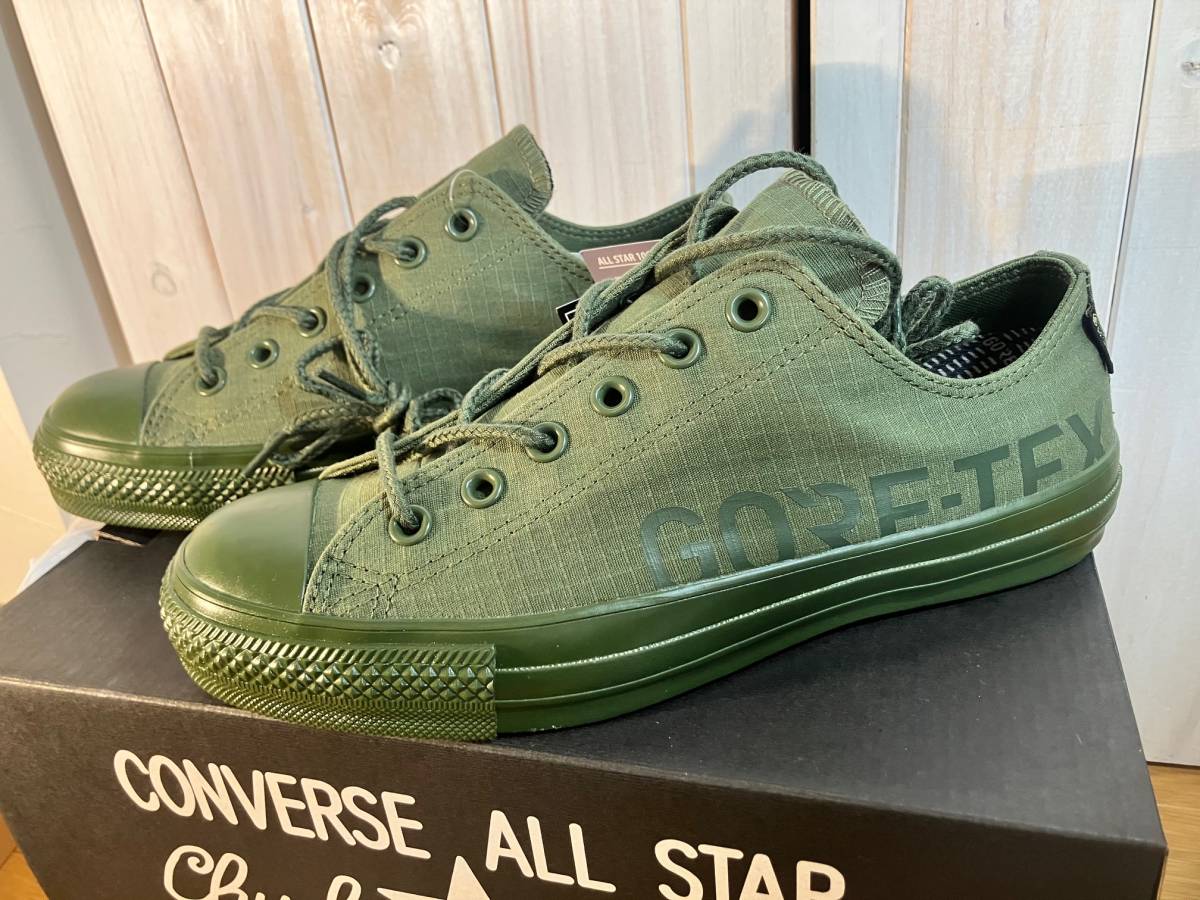送料込 新品 CONVERSE ALL STAR 100 GORE-TEX SIDELOGO MN OX コンバース オールスター ゴアテックス 25.5cm 送料無料拍卖