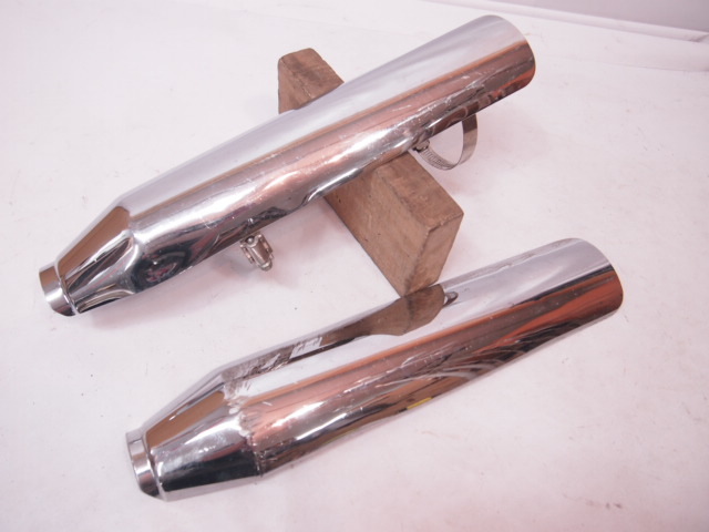 ハーレー純正ヒートガード2点 78mm幅 保護 修理流用にも。 遮熱板拍卖