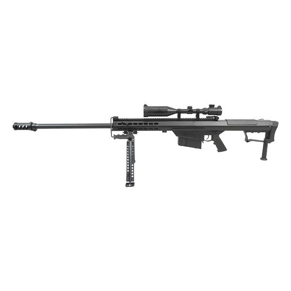 SNOW WOLF バレットM107 (対物ライフル) エアコッキングガン スコープセット BARRETT FIREARMS ライセンス刻印ver ブラック拍卖