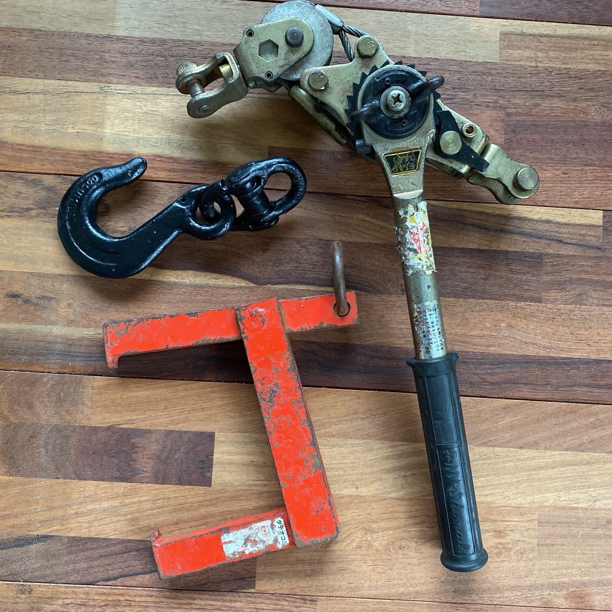 大見工業シメール4型 家起こしクランプ4寸 セット 能力1000kg #681■動作確認状況:動作確認済拍卖