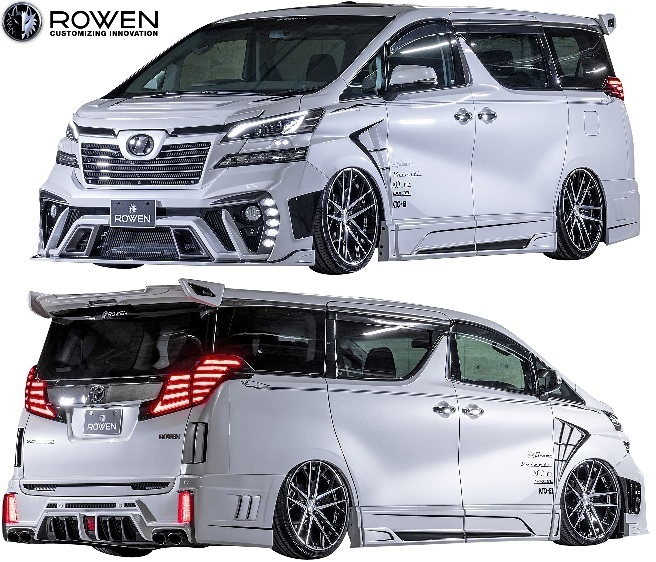 【M’s】 30系 ヴェルファイア 前期 RR Zグレード (2015.1-2017.12) ROWEN フルエアロ 10点 (バンパータイプ )//FRP+ABS ロェン エアロ拍卖