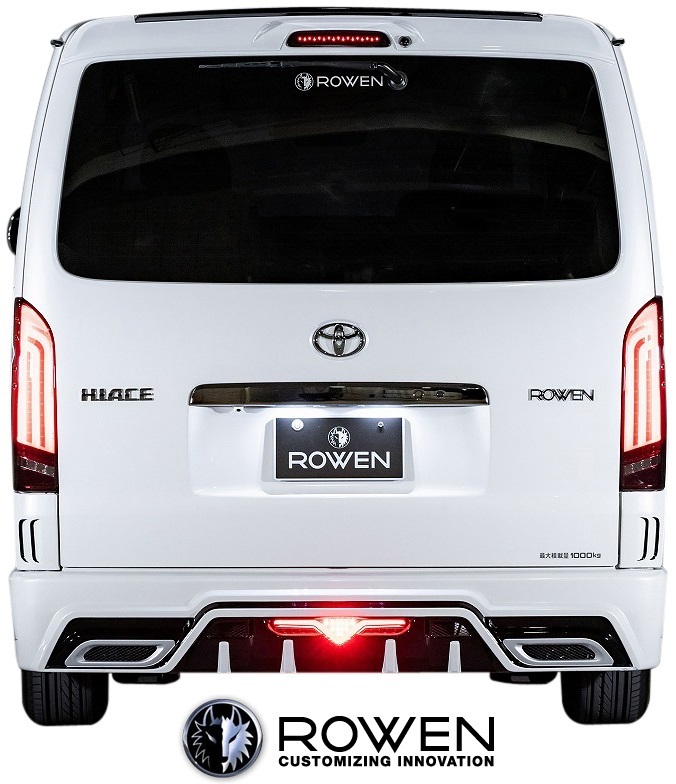 【M's】200系 4-7型 ハイエース (2013.12‐) ROWEN リアバンパー/FRP ローウェン ロエン エアロ リヤバンパー 200ハイエース 1T019P00拍卖