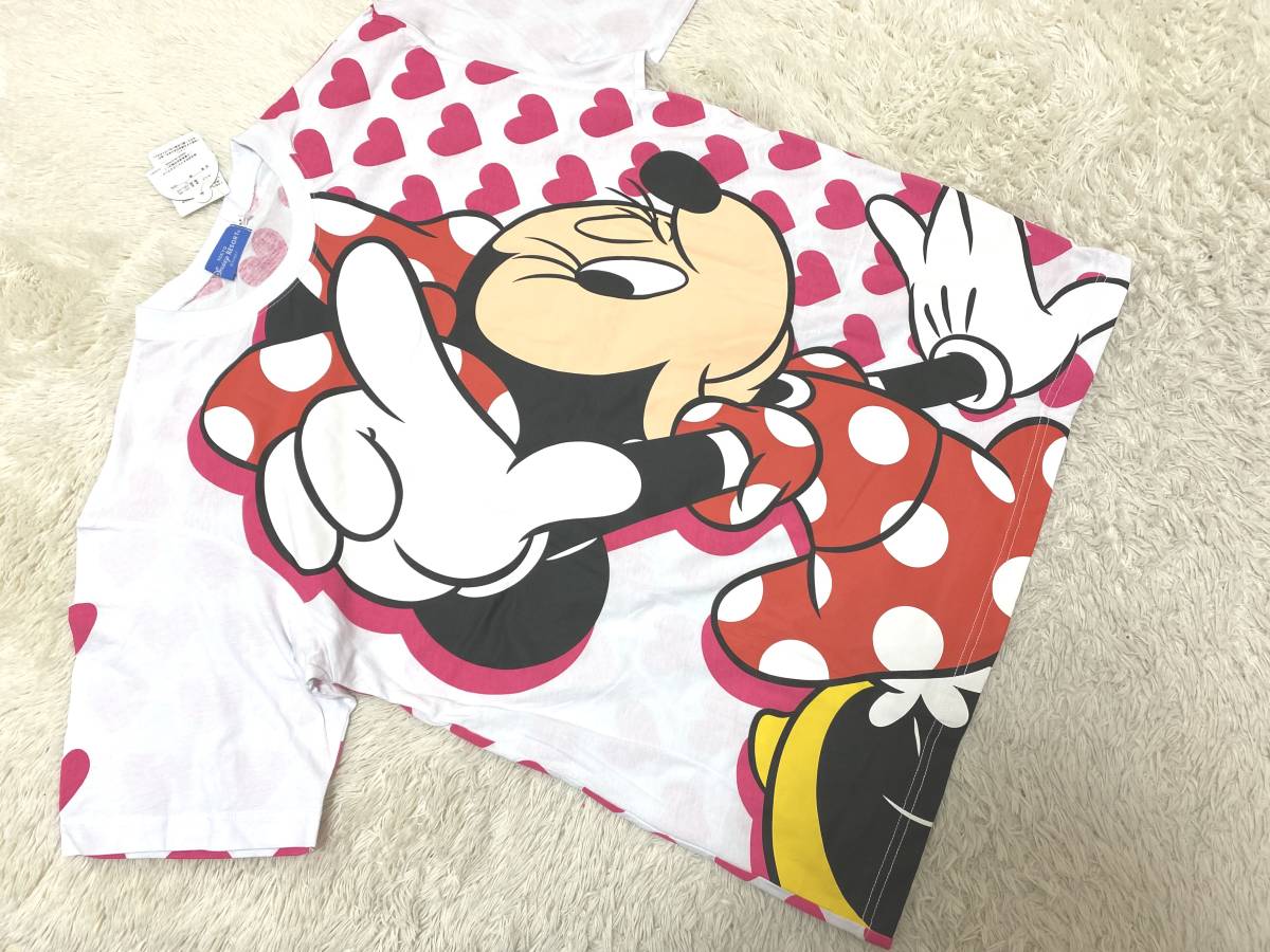 LLsize:東京ディズニーリゾート【Disney RESORT】オリエンタルランド◆ミニーマウス*半袖Tシャツ:白拍卖