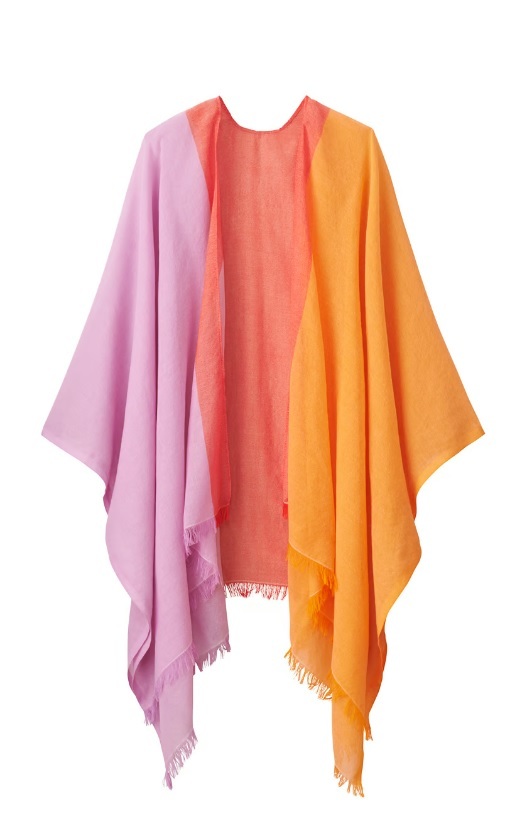 【新品・レッド】ユニクロ×トーマスマイヤー tomas maier プリントストール ブロックカラー パレオ オレンジ レッド パープル拍卖