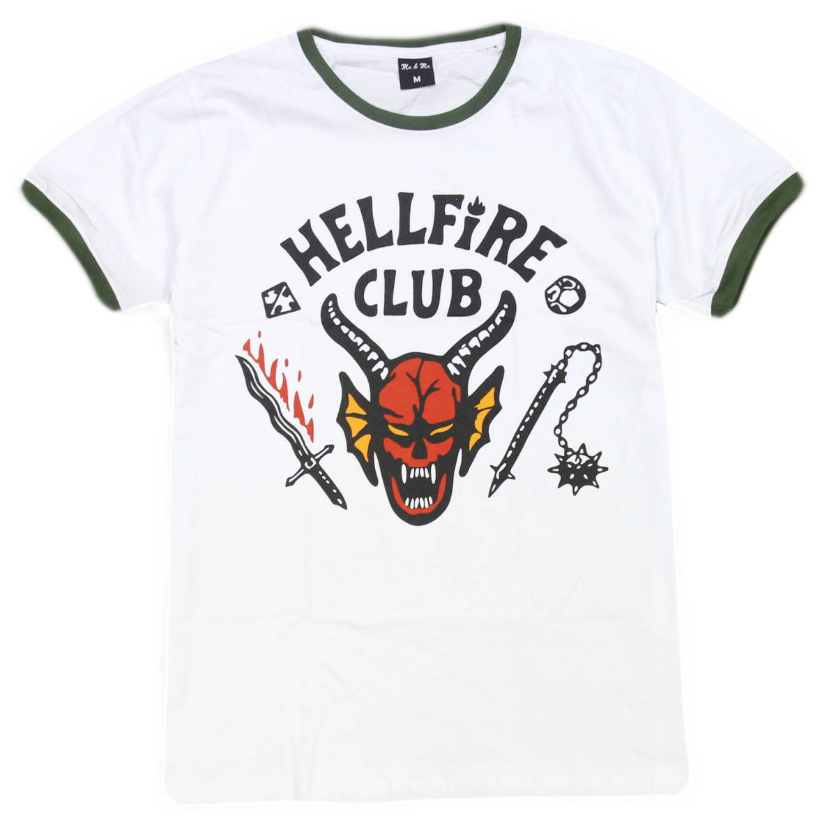 ストレンジャーシングス ヘルファイヤークラブ ダスティン ストリート系 デザインTシャツ おもしろTシャツ メンズ 半袖★tsr0830-grn-m拍卖