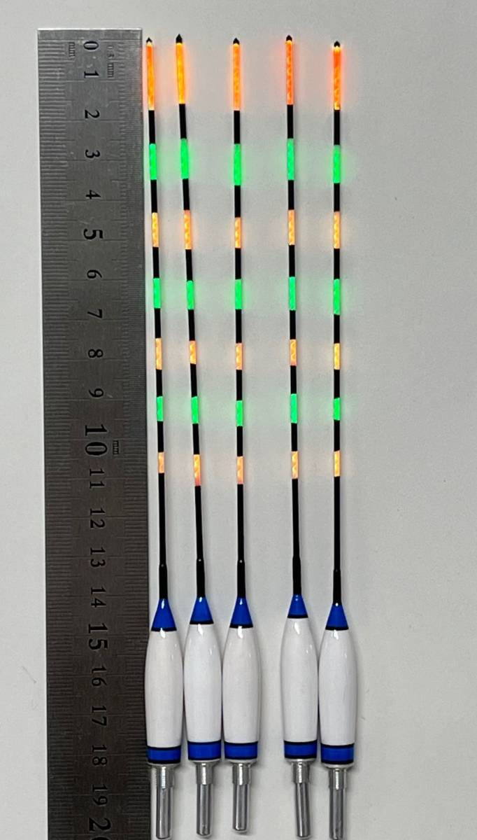 訳あり 電気ウキ自作用 パーツ トップ 2色7点灯 光ファイバー トップ全長約13cm 5本 wlgA107拍卖