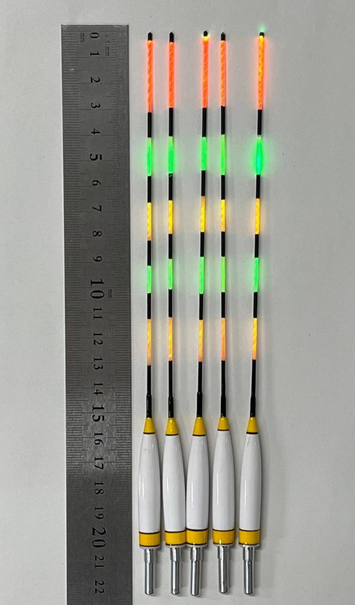 訳あり 電気ウキ自作用 パーツ トップ 3色5点灯 光ファイバー トップ全長約14cm 5本 mdA11201YE拍卖