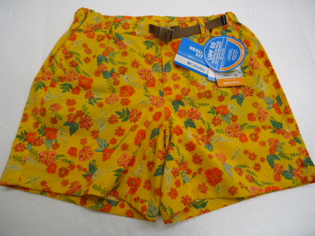 【KCM】Z-col-205-L★展示品★【Columbia/コロンビア】ウィメンズ オセージキャニオンショーツ ハーフパンツ PL4090 イエロー サイズL拍卖