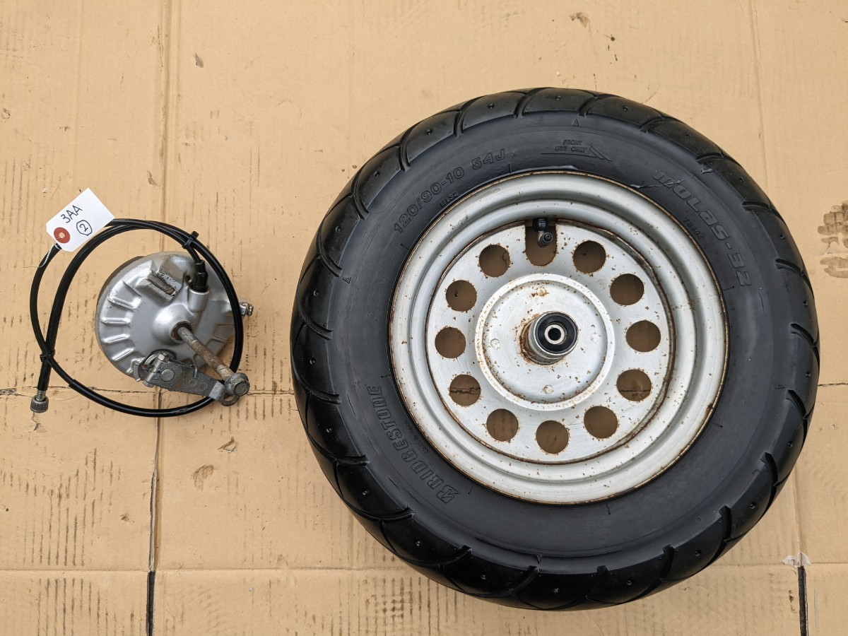 BW'S ビーウィズ 50 3AA YAMAHA ヤマハ フロント ホイール ドラム ブレーキ ワイヤー アクスルシャフト拍卖