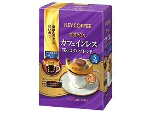 キーコーヒー ドリップオン カフェインレスコーヒー 7.5g×5P×5箱拍卖