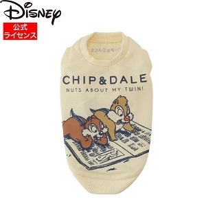 激安即決★スリーアローズ ディズニー チップ&デール トレーナー 5号 (XL) クリーム 小型犬用★新品 犬服 Disney拍卖