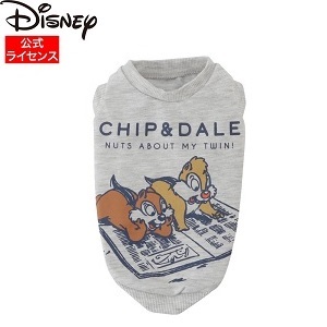 激安即決★スリーアローズ ディズニー チップ&デール トレーナー 5号 (XL) グレー 小型犬用★新品 犬服 Disney拍卖