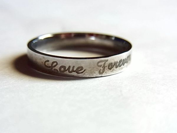 未使用品SVシルバー925リング指輪12号LOVE FOREVERメンズ男性ピンキーリング女性レディース拍卖