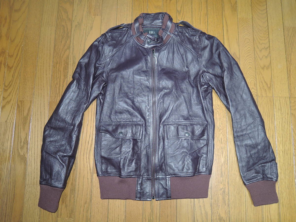 HYSTERIC GLAMOUR ヒステリックグラマー ピッグレザー ジャケット M 茶系 革 ライダース調 ブルゾン /拍卖