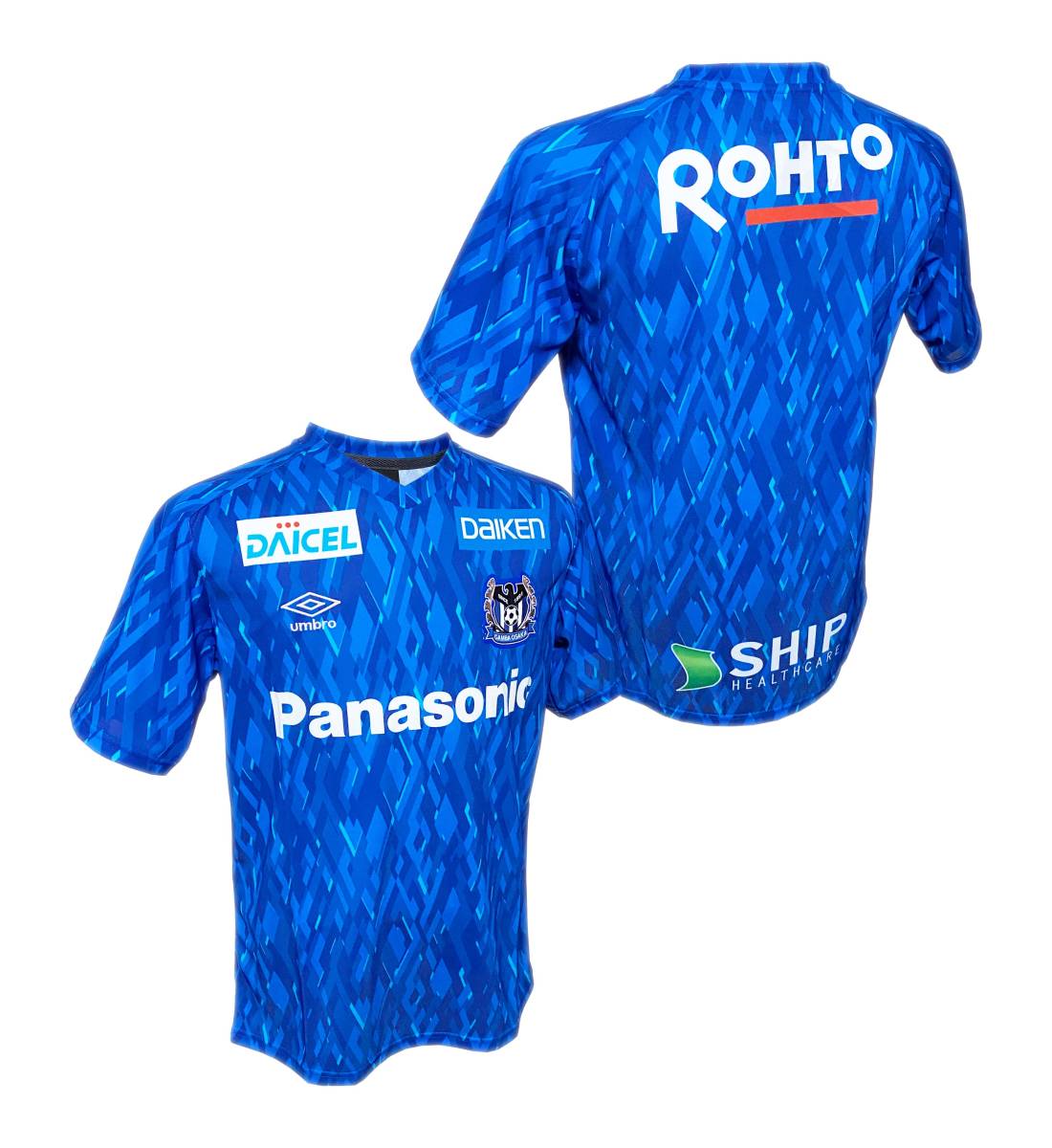 ■新古品・未使用・タグ付き■アンブロ■ガンバ大阪 2019 セカンダリーシャツ(ブルー)■半袖■M-Lサイズ拍卖