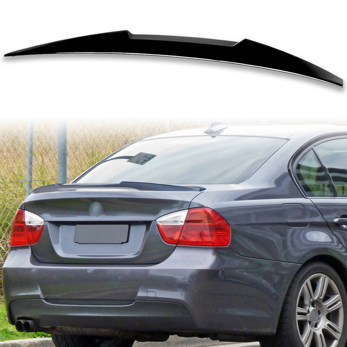 純正色塗装済 ABS製 トランクスポイラー BMW用 3シリーズ E90用 M4タイプ ポン付け カラーコード:668 QTS-51269拍卖