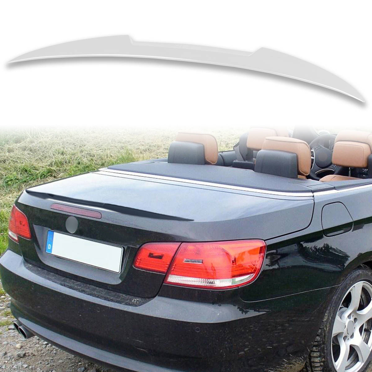 純正色塗装済 ABS製 トランクスポイラー BMW用 3シリーズ E93用 M4タイプ ポン付け カラーコード:300 QTS-51271拍卖