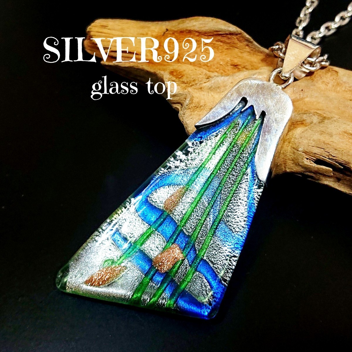4451 SILVER925 マウントトップ シルバー925 硝子製 富士山 ハンドメイド ユニセックス 登山 和柄 日本 japan ラメ メタリック お洒落拍卖