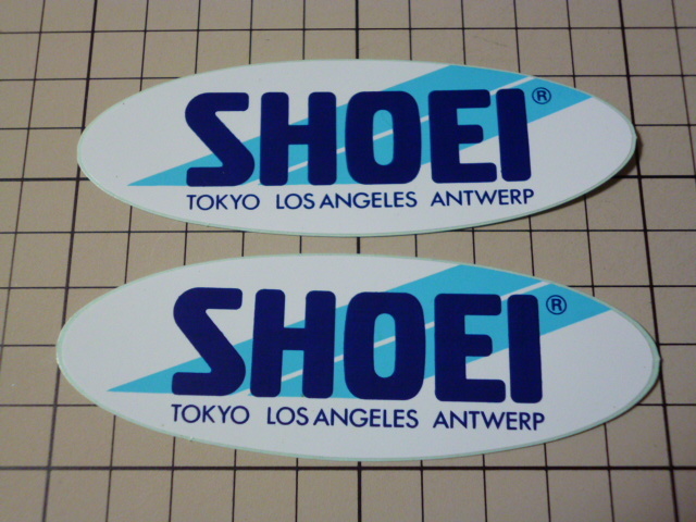SHOEI ステッカー 2枚 当時物です (97×34mm) ショウエイ ヘルメット拍卖