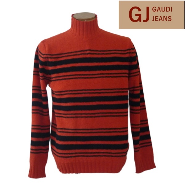 【秋冬SALE】ガウディ/GAUDI ハイネックニット 48/L サイズ 065-オレンジ拍卖