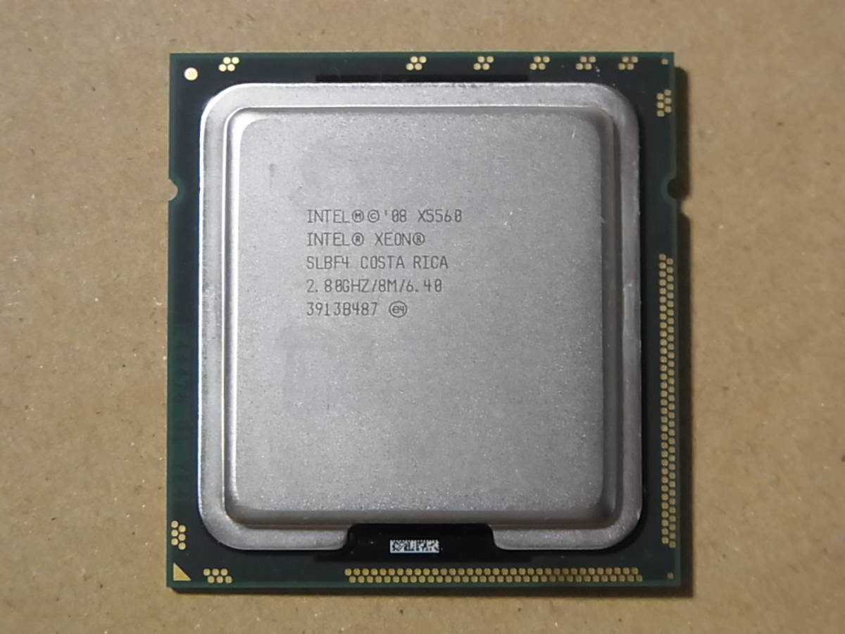 ■Intel Xeon X5560 SLBF4 2.80GHz/8M/6.40 Nehalem-EP LGA1366 4コア 8スレッド (Ci0433)拍卖