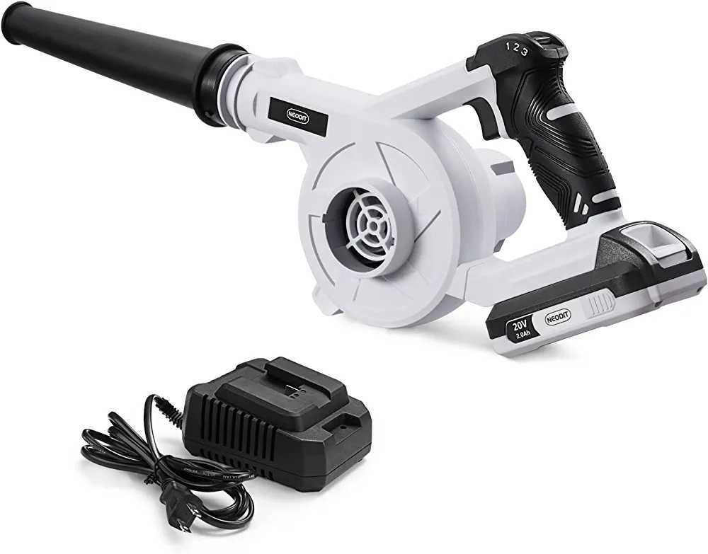 ブロワ 充電式ブロワー 20V 2.0Ah コードレスブロワー 回転速度:0-20000 r/min 3速調整 風量:1.8/2.4/3 m/min 電動ブロワー拍卖