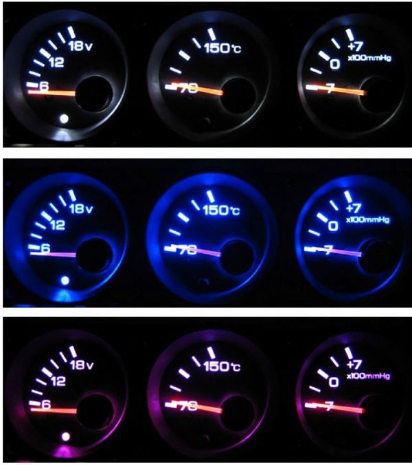 BNR32(GT-R) 3連メーター用LED照明!レッド拍卖