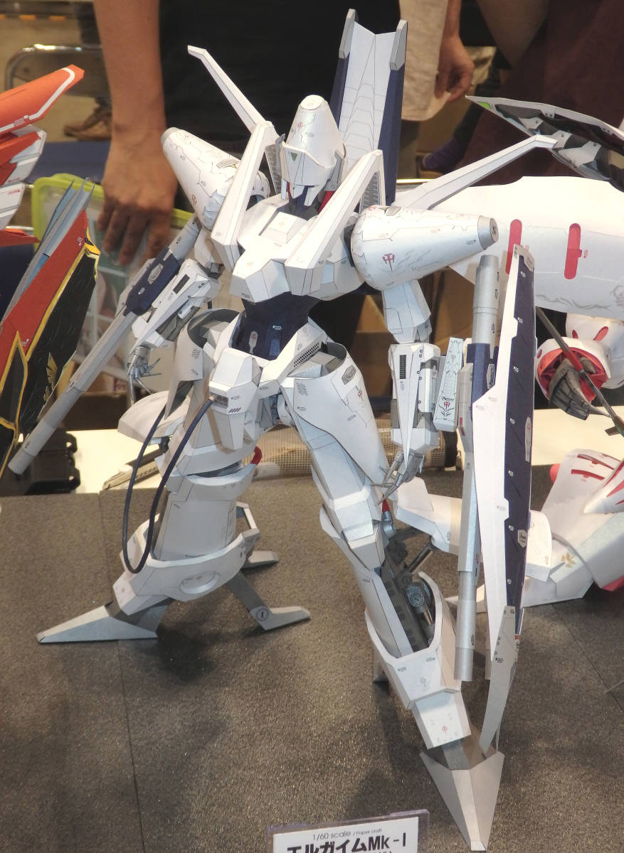 1/60 エルガイム ペーパークラフト ver.Hi C3 AFA TOKYO キャラホビ JAF-CON 珍しい レア 永野護 重戦機エルガイム 大スケール拍卖