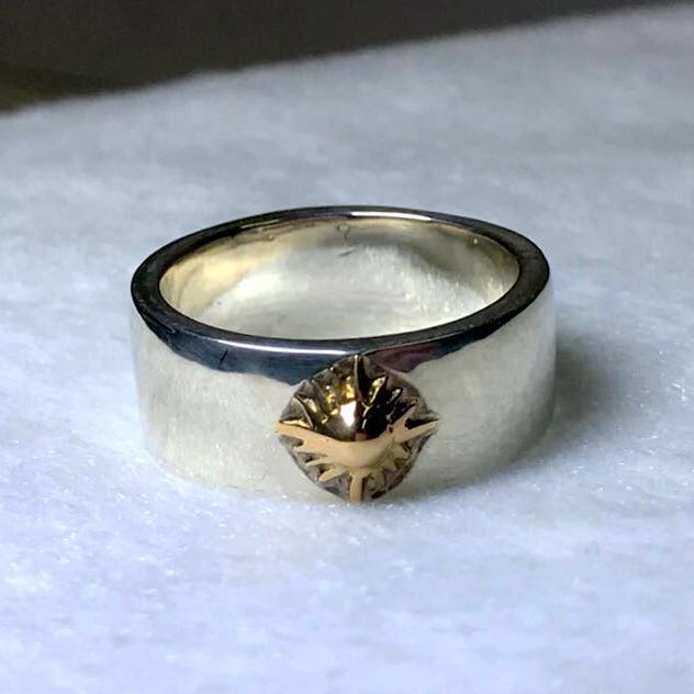 ARIZONA FREEDOM 20号 k18 Silver リング 太陽神 18金 シルバー デザイン アリゾナ フリーダム指輪 中古拍卖