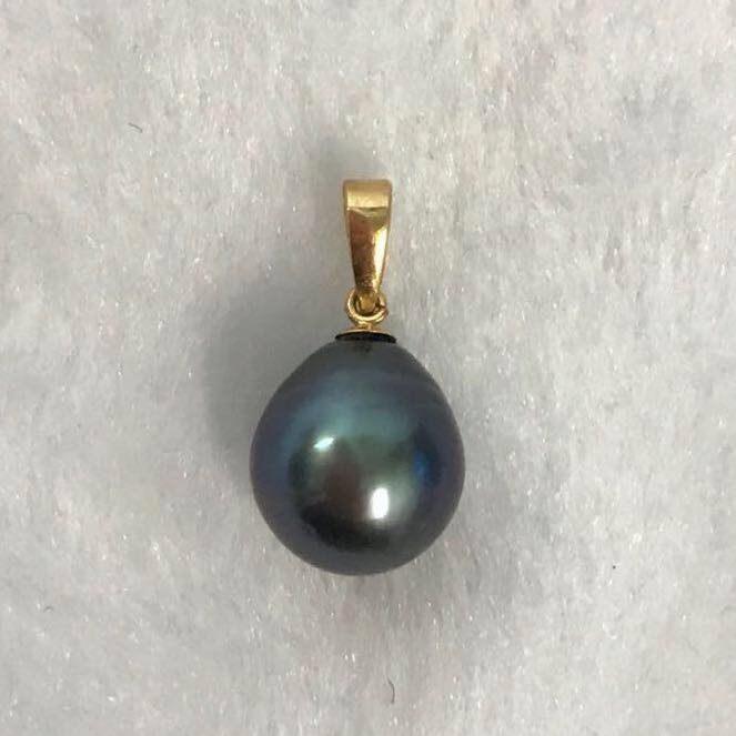 黒蝶 ? 真珠 k18 ペンダント トップ 中古 18金拍卖