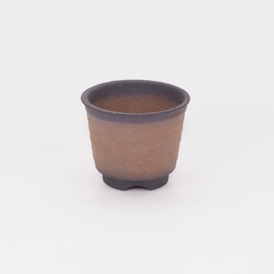 盆栽鉢 萬古焼 万古焼 黒吹 3号 六平 幅9.2cm×高さ7.5cm 陶器鉢 ミニ盆栽 ミニミニ 盆栽 和鉢 和 盆栽妙拍卖