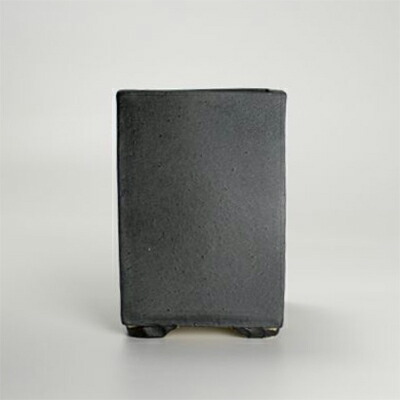 盆栽鉢 黒4.5号 正角ケンガイ幅約9cm×高さ約14cm 陶器拍卖