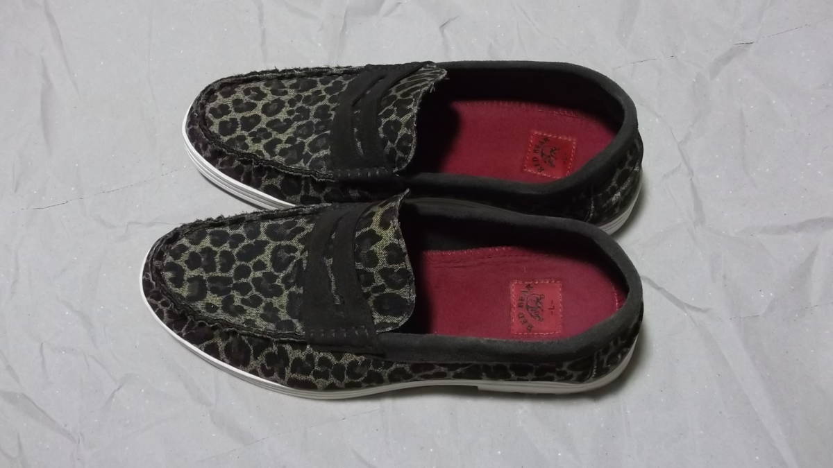 ★中古品 ノーブランド パンサー柄 使用期間数日:インナー幅約9cm インナーソール:約26cm アルコールクリーニング済 拍卖