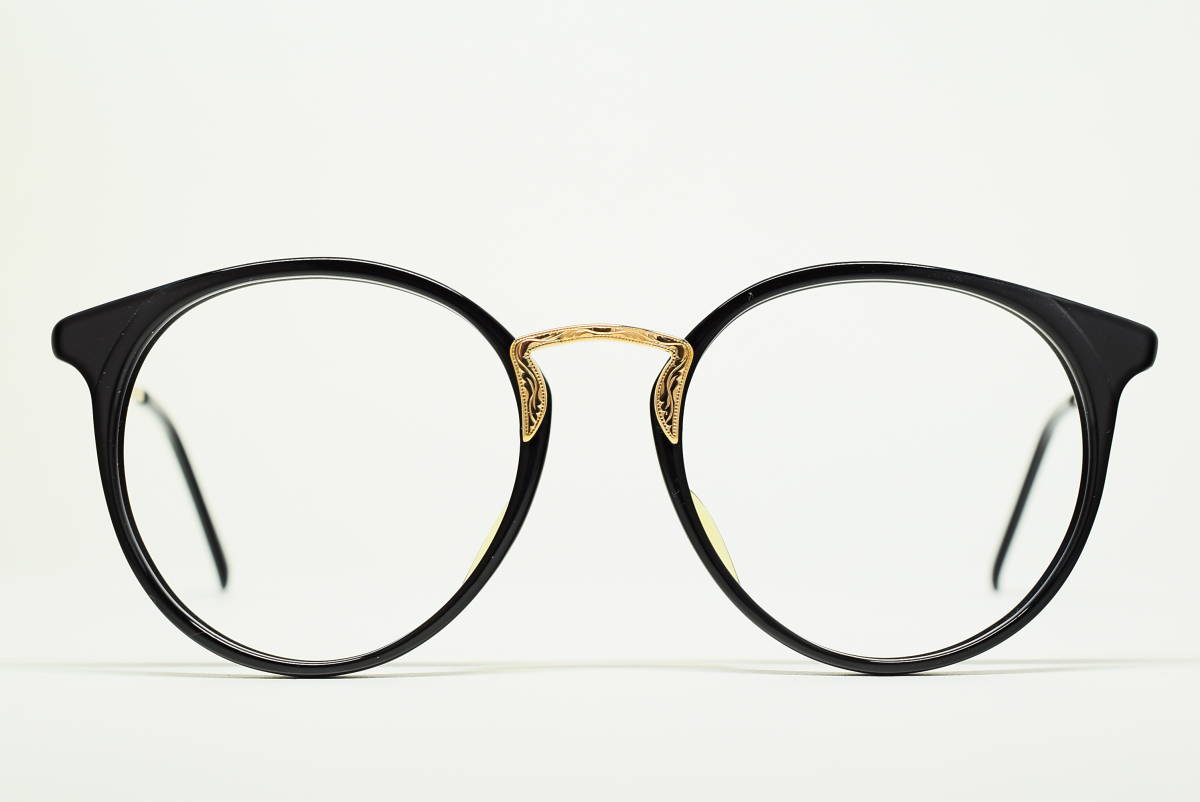 デッドストック NO.1065 50-20 ボストン メガネ サングラス フレーム ヴィンテージ セルロイド/メタル拍卖